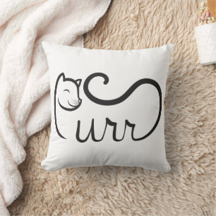 Coussin Typographie Ronron Noir