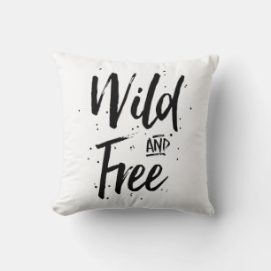 Coussin Typographie sauvage et libre