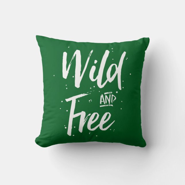 Coussin Typographie sauvage et libre (Recto)