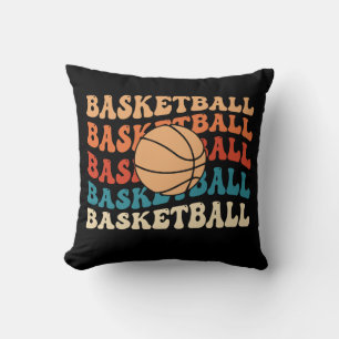 Coussin Typographie sportive vintage Basketball Retro Desi