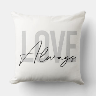 Coussin Typographie urbaine moderne, simple, "L'amour touj