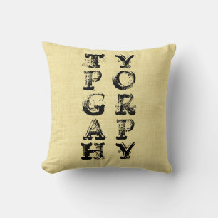 Coussin Typographie Vintage