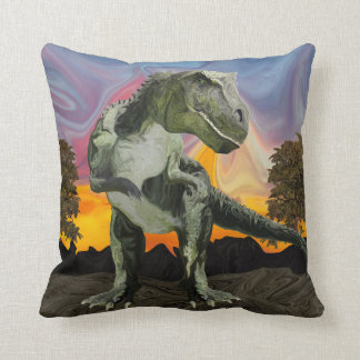 Coussin Tyrannosaurus Rex à l'heure crépusculaire