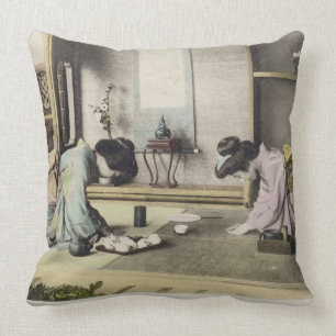 Coussin Un appel d'après-midi, c.1880 (albumen coloré pa