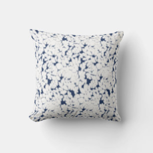 Coussin un arrière - plan blanc et bleu avec un motif