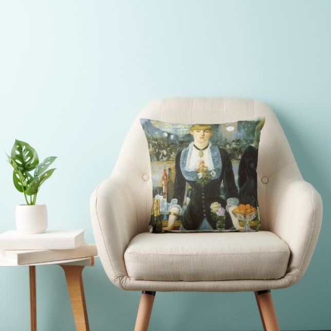 Coussin Un bar aux Folies Bergere par Edouard Manet (Chaise)