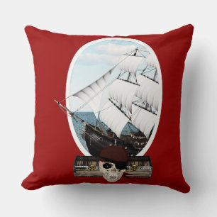 Coussin Un bateau pirate