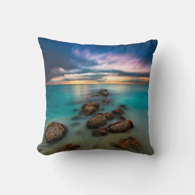 Coussin Un beau coucher du soleil au-dessus des Turcs et (Recto)