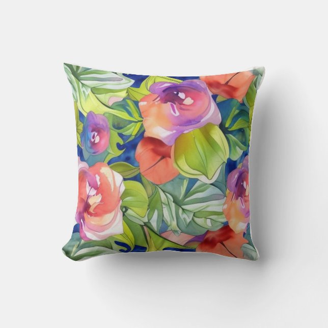 Coussin Un beau design à l'aquarelle (Recto)