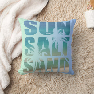 Coussin Un cadeau de jour pour maman ! Design de plage