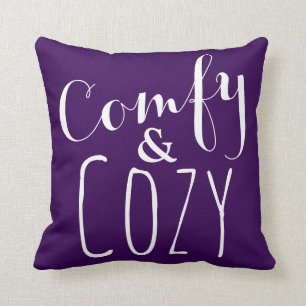 Coussin Un carreau confortable pourpre foncé - décor à la