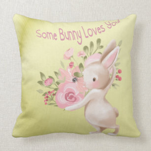 Coussin Un certain lapin vous aime décor à la maison