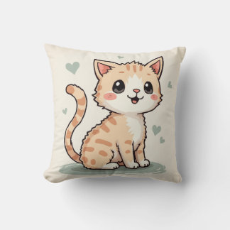 Coussin un chat mignon