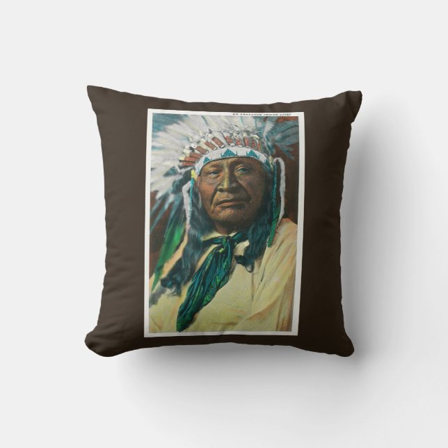 Coussin Un chef indien PortraitColorado d'Arapahoe (Recto)
