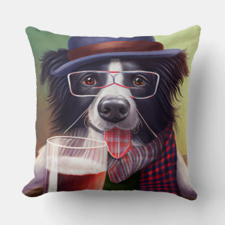 Coussin Un chien essaie d'être mafieux