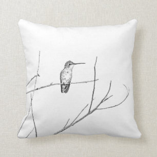 Coussin Un colibri sur un bâton
