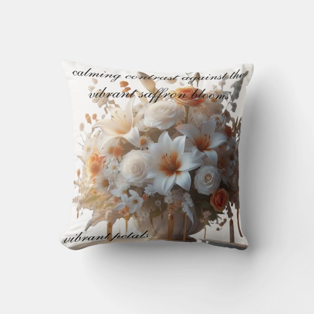Coussin Un contraste apaisant par rapport au safran vibran (Recto)