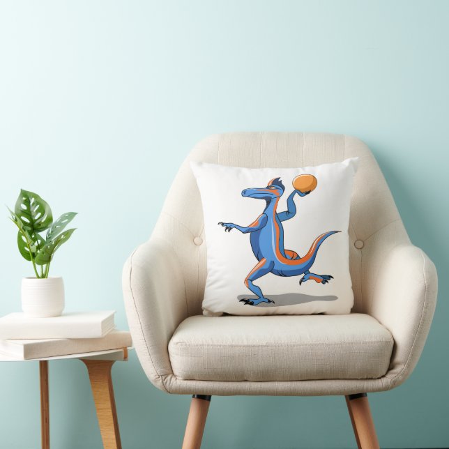 Coussin Un Dessin Iguanodon Jouant Au Basket-Ball. (Chaise)