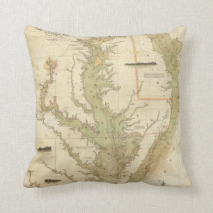 Coussin Un diagramme du chesapeake et des baies de