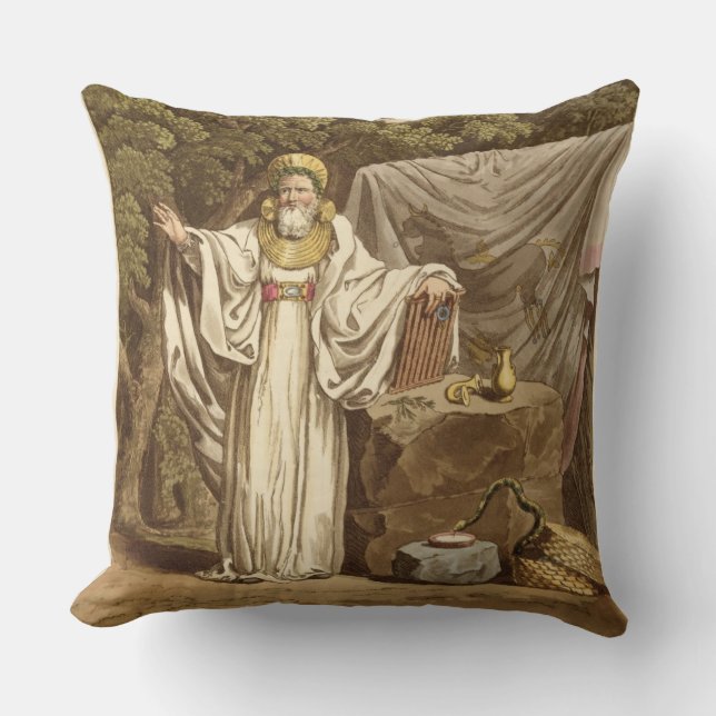Coussin Un druide de voûte dans son habitude juridique, (Recto)