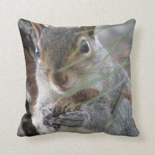 Coussin Un écureuil mignon avec le décorateur effronté