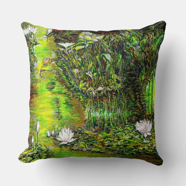 Coussin Un étang aux pensées impures (Recto)