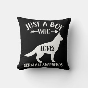Coussin Un garçon qui aime le berger allemand