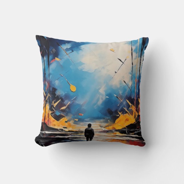 Coussin Un homme marche dans la forêt Jeu d'Oreiller (Recto)