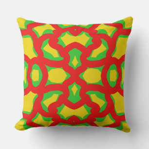Coussin Un jeté de couleur vive à motif de tissu multicolo