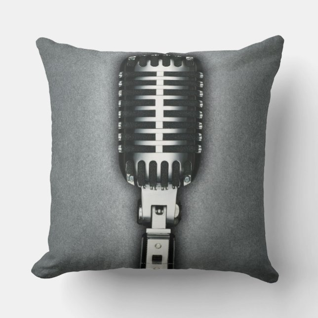 Coussin Un microphone classique (Recto)
