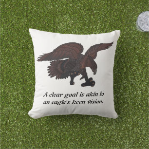 Coussin Un objectif clair est semblable à la vision aigue 