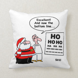 Coussin Un Oeil funeste et un optométriste Noël en atten
