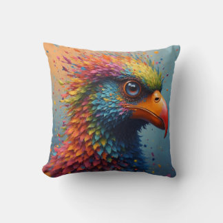 Coussin Un oiseau de couleur