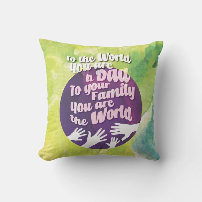 Coussin Un papa aimant (Recto)