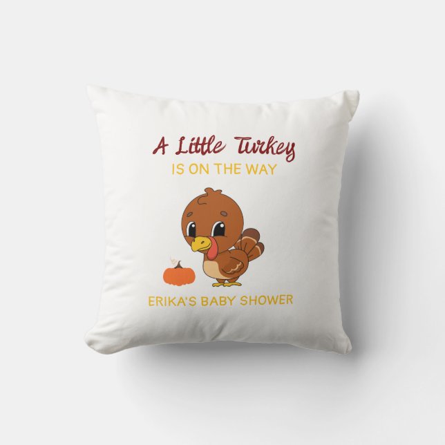 Coussin Un Petit Baby shower Turc Chute Thanksgiving Cadea (Recto)