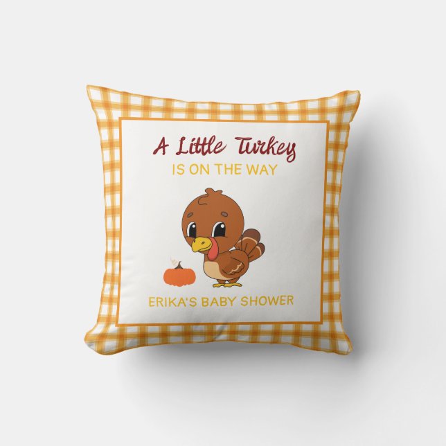 Coussin Un Petit Baby shower Turc Chute Thanksgiving Cadea (Recto)