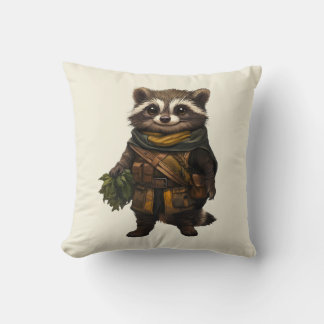 Coussin Un Racoon Rastique