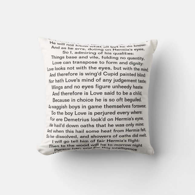 Coussin Un rêve de nuit de milieux de l'été (Recto)