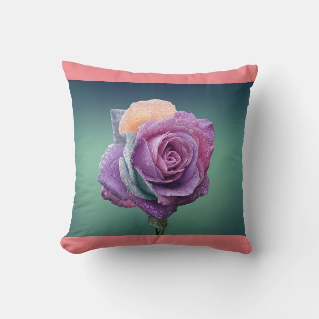 Coussin Un rose mauve lance l'oreiller. (Recto)