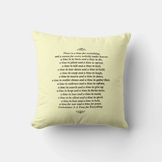 Coussin Un temps pour tout-Citation biblique