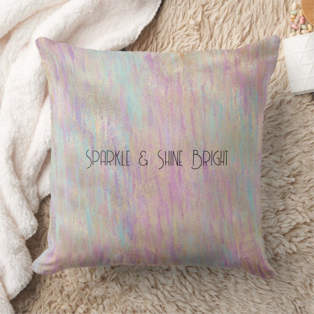 Coussin Un très Unicorne Étincelle Glitzy Gold Pink Noël (Couverture)