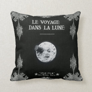 Coussin Un voyage à la lune ou à la La Lune de dans de L