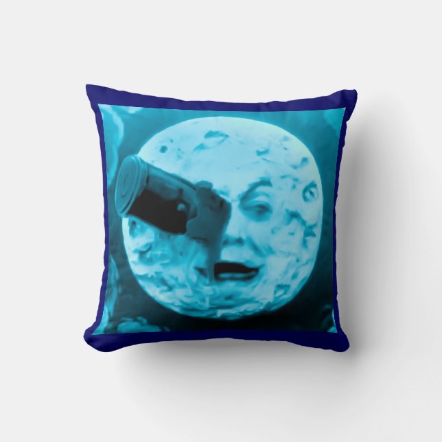 Coussin Un voyage à l'Américain MoJo pi de lune (lune (Recto)