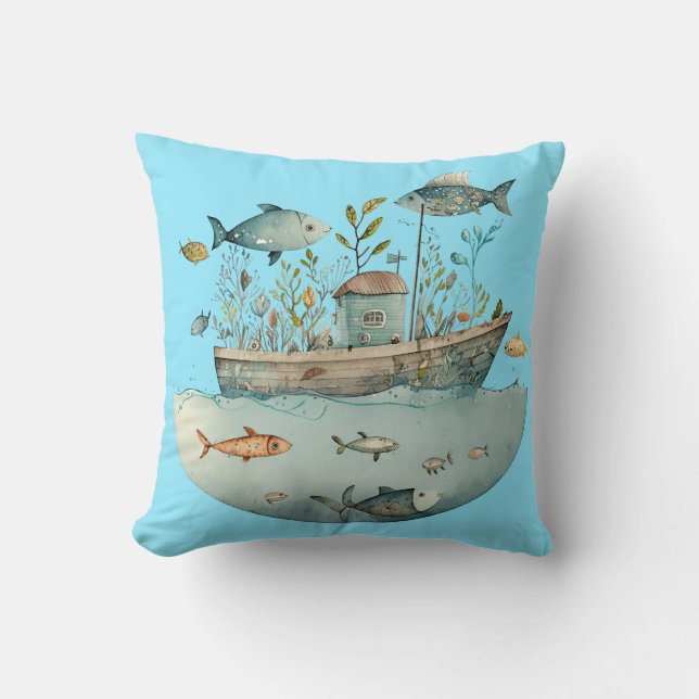 Coussin "Underwater Dreams" Customizable  (Recto)
