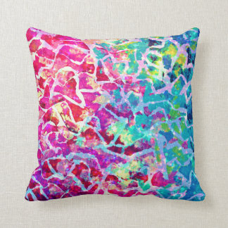 Coussin Une BELLE peinture d'Ombre de turquoise de rose de