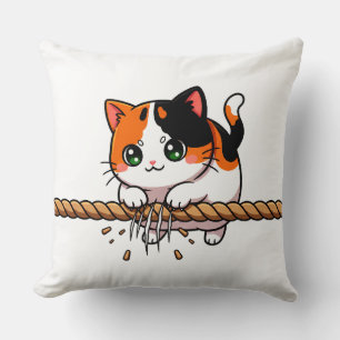 Coussin Une corde. Un chat. Zéro regrets.