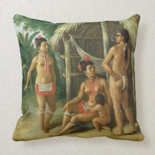 Coussin Une famille de Carib de l'Îles-Sous-le-Vent en