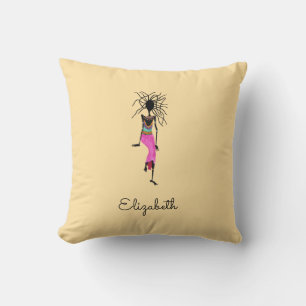 Coussin Une femme africaine guerrière