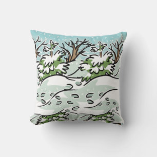Coussin Une forêt neigeuse -