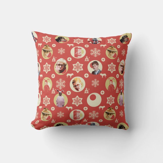 Coussin Une histoire de Noël Rétro Snowflake Motif (Recto)